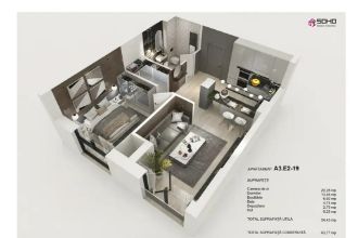 Apartament cu 2 camere semidecomandat in Harmanului