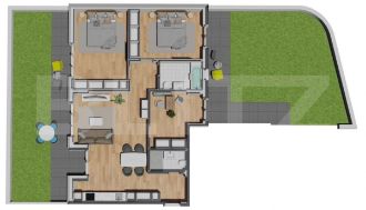 Apartament cu 4 camere semidecomandat in Floresti