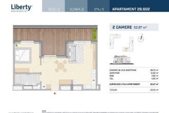 Apartament cu 2 camere semidecomandat in Semicentral