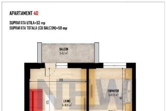 Apartament cu 2 camere decomandat in Central