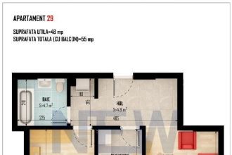 Apartament cu 2 camere decomandat in Central