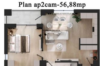 Apartament cu 2 camere decomandat in Floresti