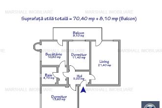 Apartament cu 3 camere decomandat in Ultracentral