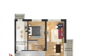 Apartament cu 4 camere decomandat in Sud