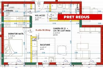 Apartament cu 2 camere semidecomandat in Floresti