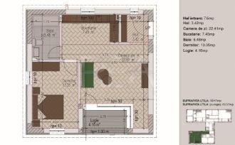 Apartament cu 2 camere semidecomandat in Timpuri Noi