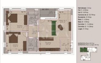 Apartament cu 3 camere semidecomandat in Timpuri Noi