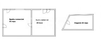 Spatiu comercial, 69 mp in Central