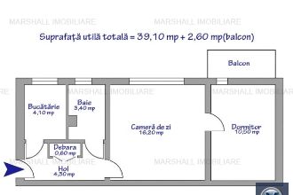 Apartament cu 2 camere nedecomandat in Nord