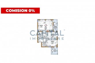 Apartament cu 3 camere semidecomandat in Marasti