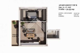 Apartament cu 2 camere si balcon generos in Terra Gardens (Valea Chinatului)