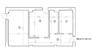Apartament cu 2 camere decomandat in Exterior Sud