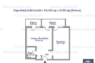 Apartament 2 camere de vanzare, zona Albert, 64 mp #16484