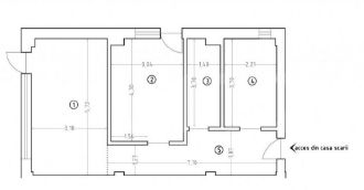 Apartament de vanzare, cu 2 camere, 55 mp, zona Veteranilor