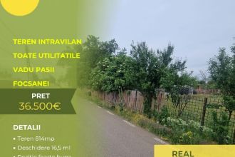 Teren agricol intravilan de 814 mp, in Vadu Pasii