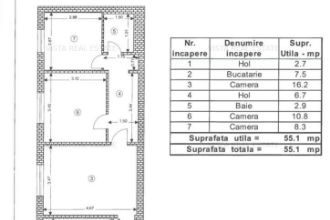 Apartament 3 camere, 55 mp Astra, 114900 Euro .