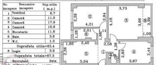 Apartament cu 3 camere decomandat in Tineretului