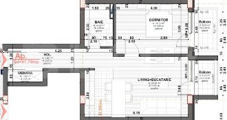 Apartament cu 2 camere semidecomandat in Apahida