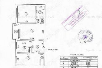 Vanzare apartament 3 camere, zona Ultracentrala, 60 mp, etaj 4/4 57.500 euro
